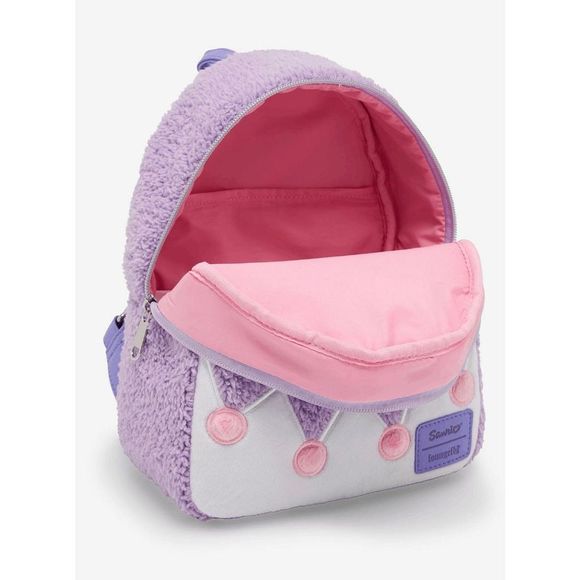 Loungefly Sanrio Kuromi Purple Pastel Fuzzy Mini Backpack main image 4